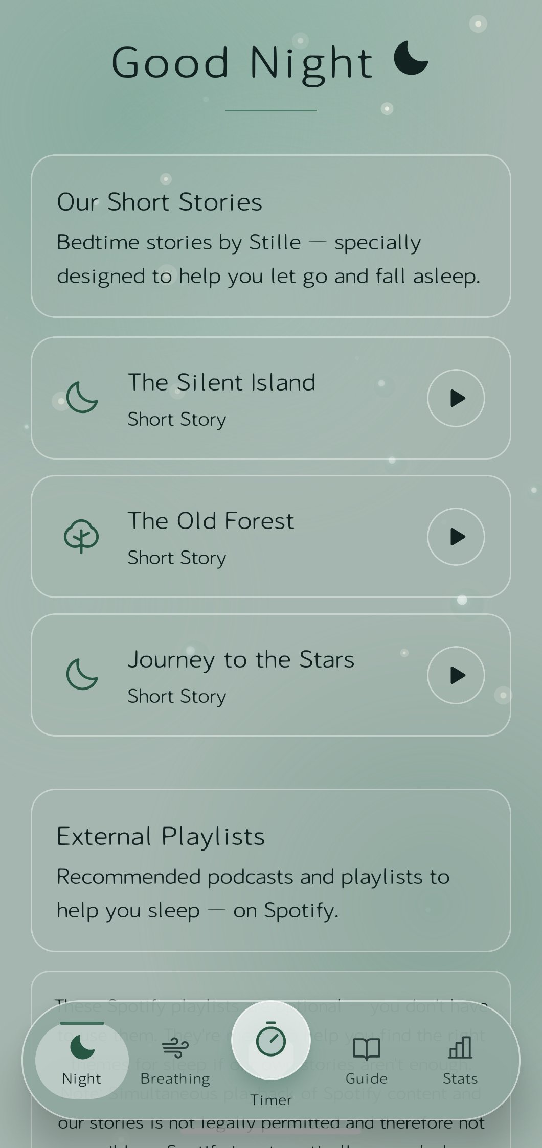 Good Night — sleep stories